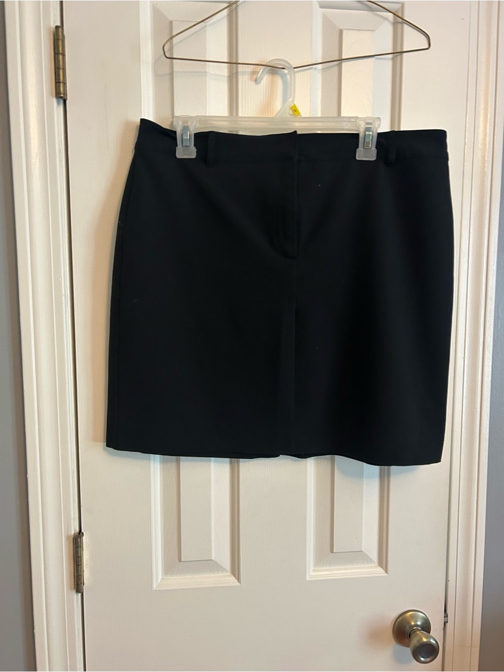 attention Black Straight Mini Skirt
